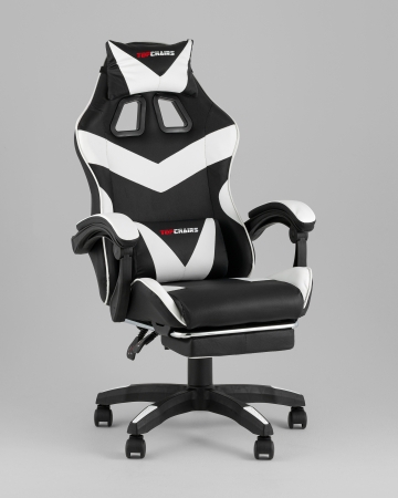 Кресло спортивное TopChairs MG-7019 черно-белый фото в интернет-магазине Stoolmarket