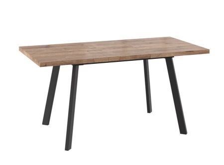 БОРГ-120(160)х80 стол раздвижной дуб велингтон, черный