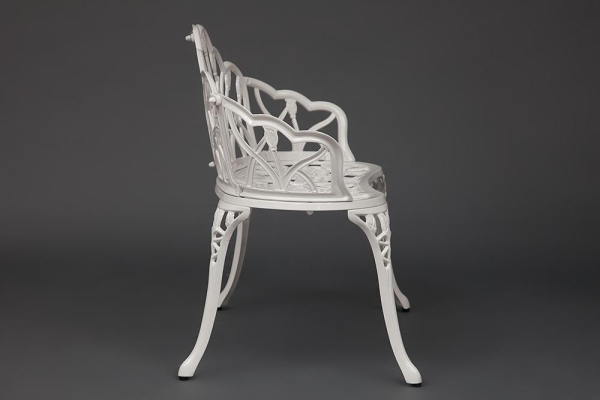 Скамья Secret De Maison Strauss (Штраус) алюминиевый сплав, 99хх56х76 см, сливочно-белый