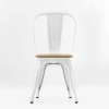 Стул Tolix style Wood белый Стул Tolix style Wood белый