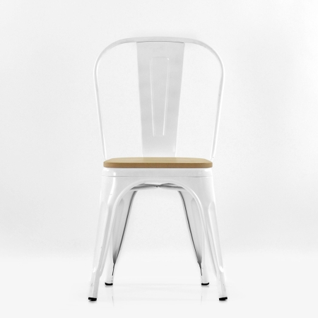 Стул Tolix style Wood белый Стул Tolix style Wood белый