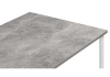 Стол деревянный Лиман 140 x 80 бетон светлый, белый матовый