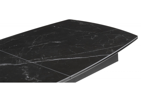 Керамический стол Риполь 140(180)х80 черный мрамор, черный