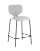 Стул полубарный Masey серый с серой экокожей