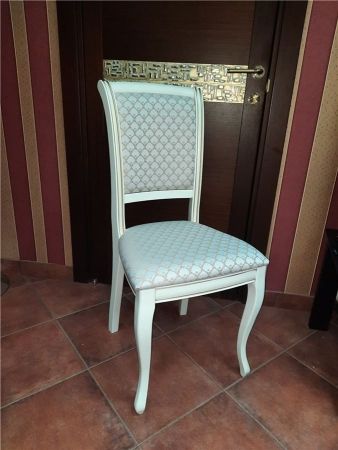 Стул "Дионис" эмаль тон 11, золотая патина, ткань Nota золотой