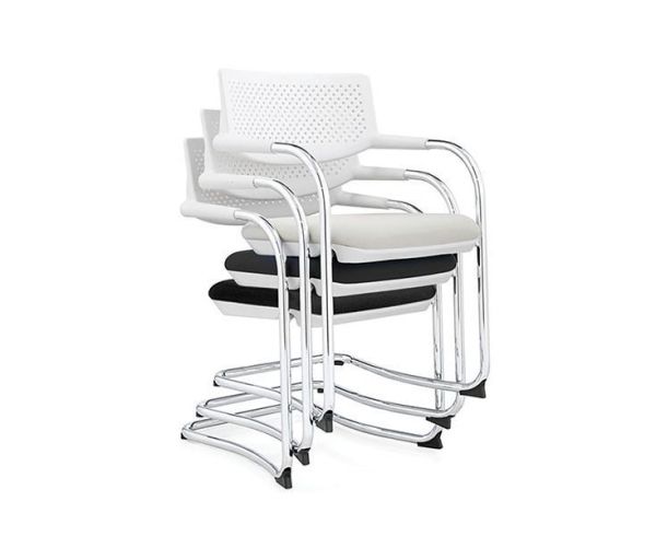 Кресло офисное Самба черный CF хром, черный пластик, черная ткань