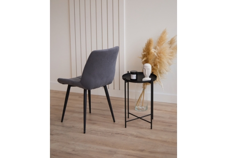 Стул на металлокаркасе Челси 360 К темно-серый (zd 995), черный np