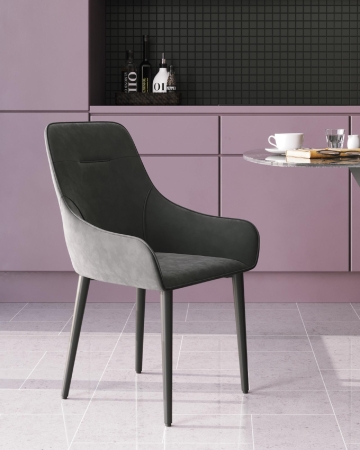 Стул Диана велюр серый