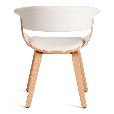 Стул VIMTA (mod.8021) дерево, экокожа, 69х56х77 см, натуральный, белый