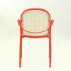 Кресло N-70 цвет коралловый с белой сеткой