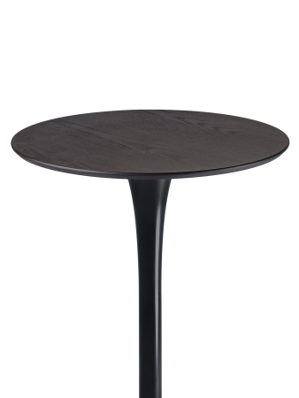 Барный стол Tulip style черный каркас столешница венге