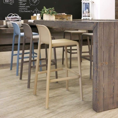 Стул пластиковый полубарный Faro Mini