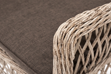 "Эспрессо–80 L" обеденная группа плетеная, цвет бежевый