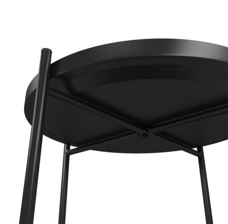 Стол журнальный "Берген" рогожка 82/39, черный муар