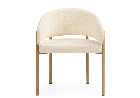 Стул на металлокаркасе Janin white, wooden metal