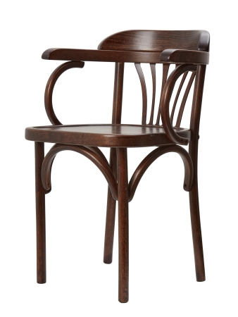 Деревянный стул Венский темный тон с твердым сиденьем