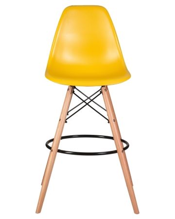 Стул барный DSW BAR ножки светлый бук горчичный Y-03