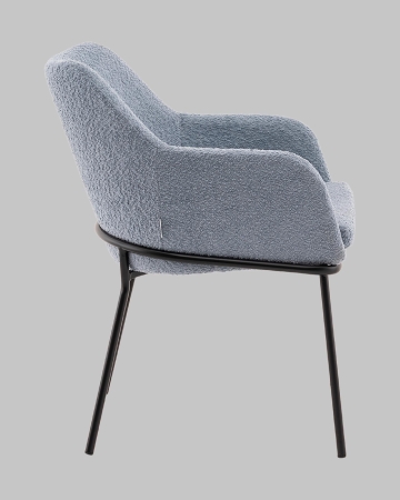 Стул с подлокотниками Кози new ткань букле синий