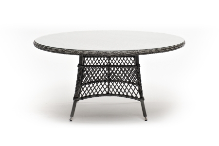 "Эспрессо" плетеный круглый стол, диаметр 150 см, цвет графит