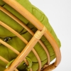 Кресло-качалка "PAPASAN" w 23 и 01 B с подушкой, мед, флок олива, 23 фото в интернет-магазине Stoolmarket
