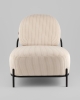 Кресло Стоун велюр рельефный молочный