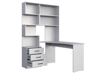 Компьютерный стол Эльброни правый белый