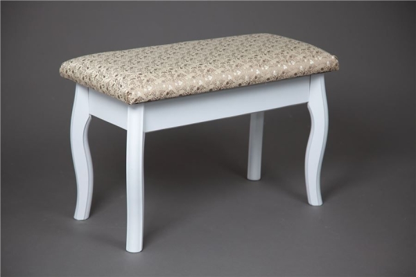 Банкетка из массива березы, ткань лея, каркас белый Банкетка из массива березы, ткань лея, каркас белый