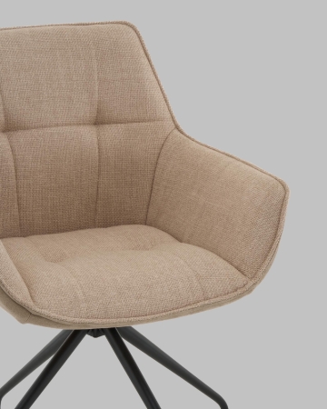 Кресло вращающееся Кимберли рогожка, замша бежевый