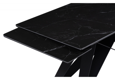Керамический стол Блэкберн 140(200)х80 черный мрамор shakespeare black, черный