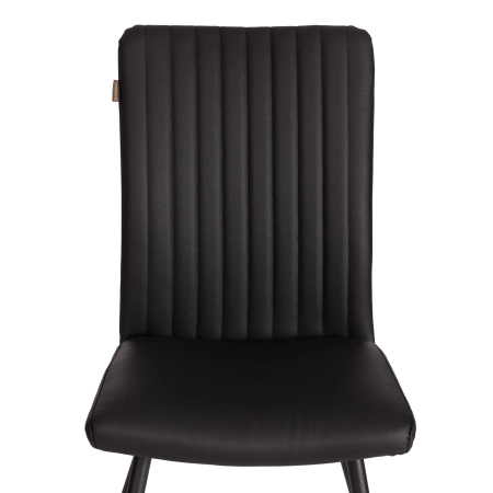 Стул обеденный Monte Carlo черный, экокожа и металл, мягкое сиденье, без подлокотников
