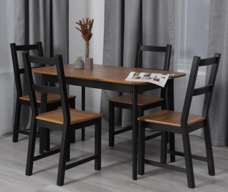 Стол Соната Люкс 120х75х75 см черные ножки