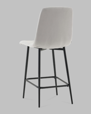 Стул полубарный Одди велюр светло-серый