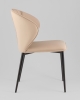 Стул обеденный Deia кремовая экокожа черные ножки 2 шт.