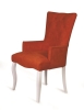 Деревянное кресло Виктория морковного цвета с белыми ножками
