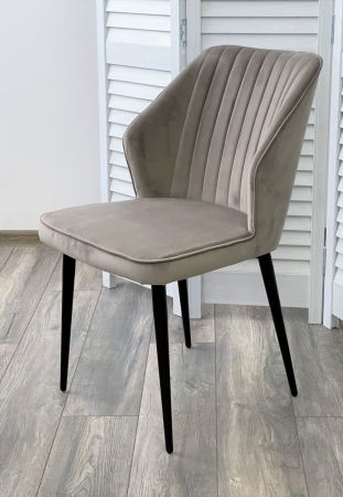 Стул SEATTLE-V латте #25 велюр, черный каркас