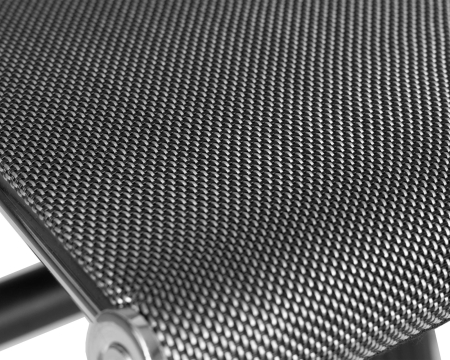 Офисное кресло CARTER серое, сетка и металл, твердое сиденье, с подлокотниками