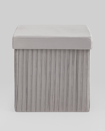Пуф складной с ящиком Store Square серый Пуф складной с ящиком Store Square серый