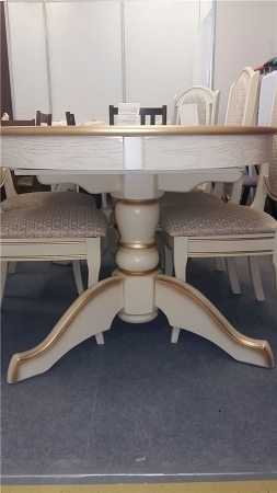 Стол Макси слоновая кость, сусальное золото