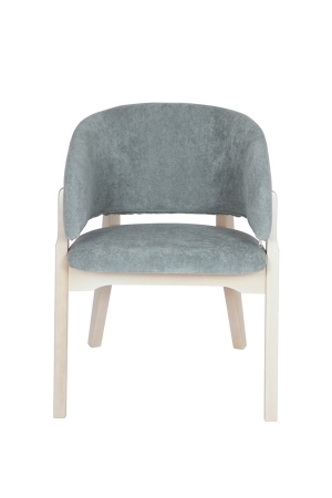 Кресло Милана беленый дуб, ткань, светло-бирюзовый