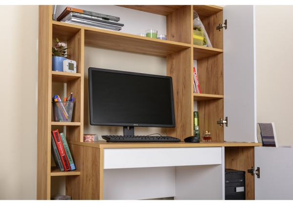 Стол Комфорт 12.71 дуб золотой натуральный, белая аляска Стол Комфорт 12.71 дуб золотой натуральный, белая аляска