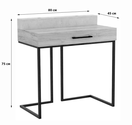 Стол туалетный Loft дуб табак, графит