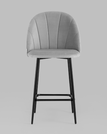 Стул полубарный Логан SN велюр светло-серый