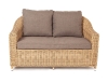 "Кон Панна" диван из искусственного ротанга двухместный, цвет соломенный