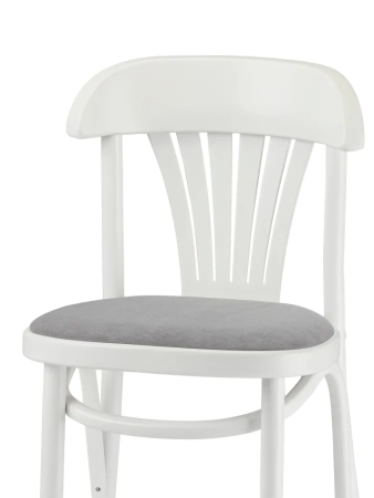 Стул Астра с мягким сиденьем белая эмаль, ткань RS15
