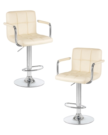 Набор 2 шт Стул барный KRUGER ARM, кремовый