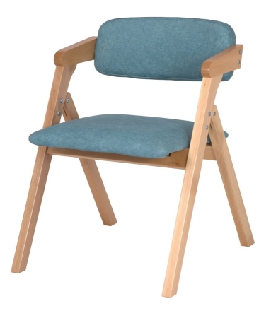 Стул складной Томас бук, ткань Айсберг логан