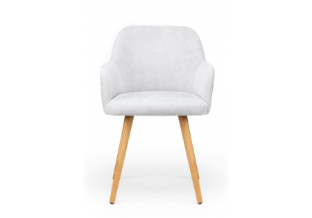 Стул деревянный Инфини светло-серый (ocean 021), светлое дерево