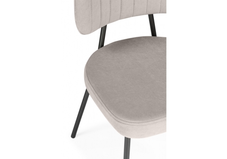 Стул на металлокаркасе Вакао латте brendy smoke 04, черный