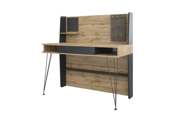 Стол Нобира антрацит, дуб ирландский