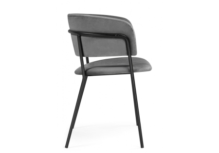 Стул на металлокаркасе Осло темно-серый (H-15), черный